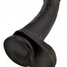 Чёрный фаллоимитатор на присоске 13  Cock with Balls - 35,6 см.