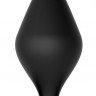 Черная анальная пробка PLUG WITH T-HANDLE - 12,5 см.