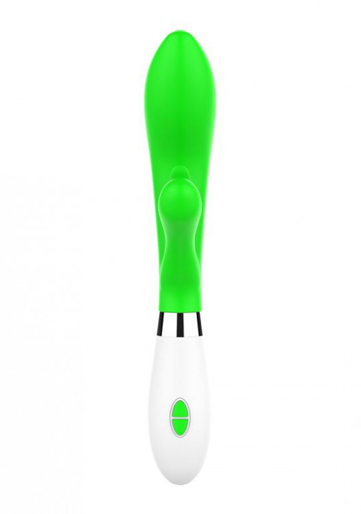 Зеленый вибратор-кролик Agave - 23 см.