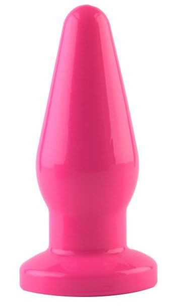 Розовая анальная втулка из эластомера POPO Pleasure - 13,6 см.
