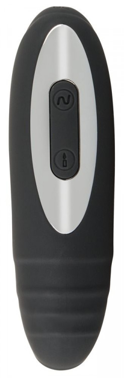 Черная анальная втулка с вибрацией и функцией нагрева Warming   Vibrating Butt Plug
