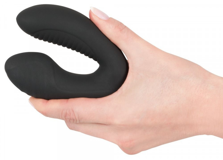 Черная анальная втулка с вибрацией и функцией нагрева Warming   Vibrating Butt Plug