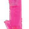 Вибромассажер розового цвета из силикона с усиками для стимуляции клитора - 20,3 см.