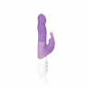 Фиолетовый вибратор hi-tech с кроликом - 21 см.