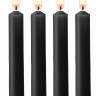 Набор из 4 черных восковых свечей Teasing Wax Candles