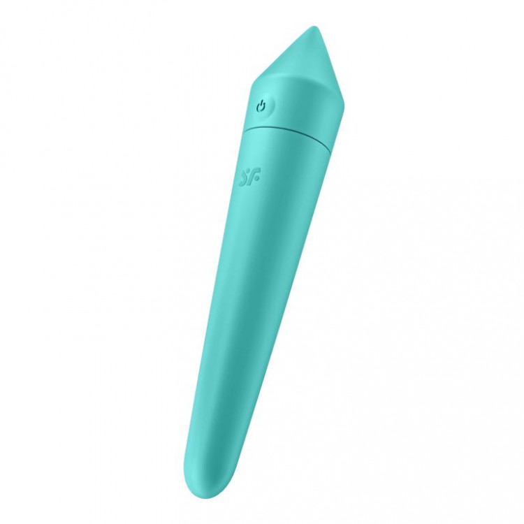 Бирюзовый мини-вибратор Ultra Power Bullet 8