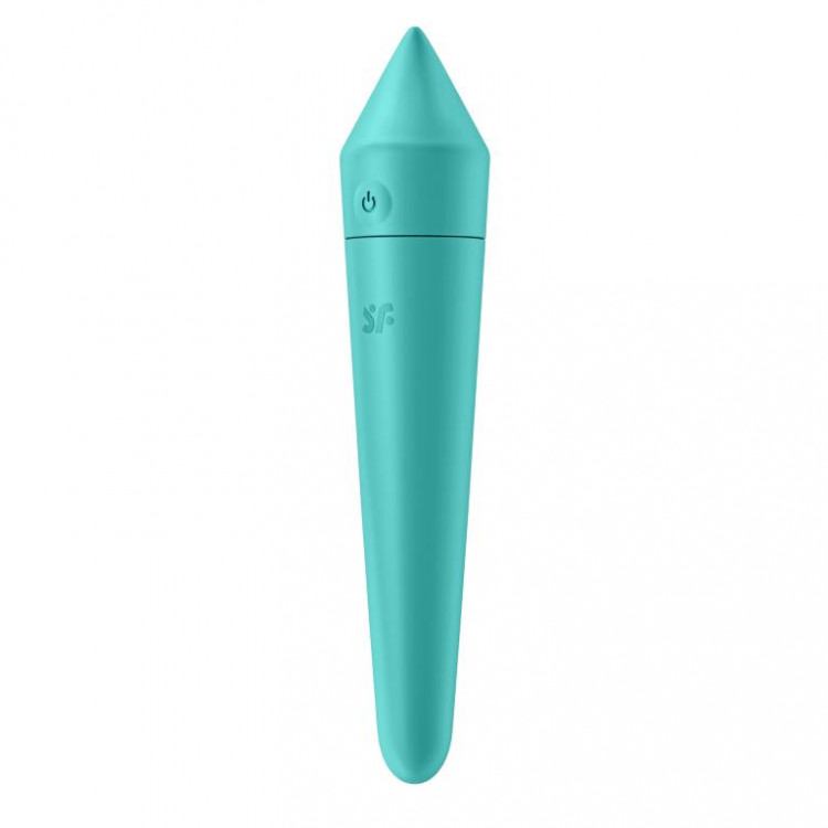 Бирюзовый мини-вибратор Ultra Power Bullet 8