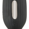 Черная анальная втулка с вибрацией и электростимуляцией Vibrating E-Stim Butt Plug - 9,2 см.