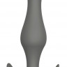 Серый удлиненный анальный стимулятор PLUG WITH T-HANDLE - 12,7 см. 