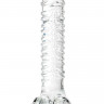 Стеклянный прозрачный фаллоимитатор Sexus Glass - 21 см.