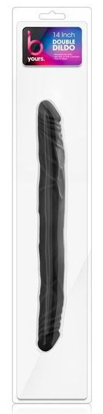 Черный двусторонний фаллоимитатор 14 Inch Double Dildo - 35,5 см.