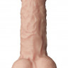 Телесный фаллоудлинитель с мошонкой Cock Next - 19 см.