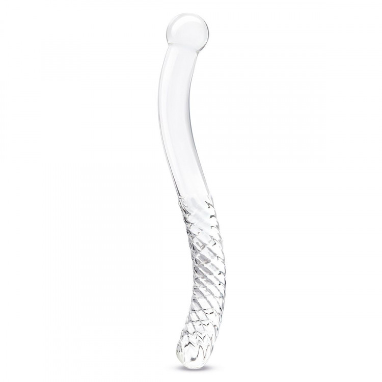 Стеклянный фаллоимитатор 11’’ Glass Pelvic Wand Double Ended - 28 см.