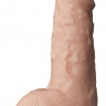 Телесный фаллоудлинитель с мошонкой Cock Next - 17 см.