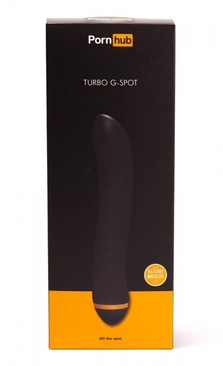 Чёрный вибратор для массажа G-точки Turbo G-Spot - 22,2 см.
