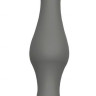 Серый удлиненный анальный стимулятор PLUG WITH SUCTION CUP - 12,7 см.