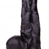 Чёрный фаллический вибромассажёр - 17,8 см.