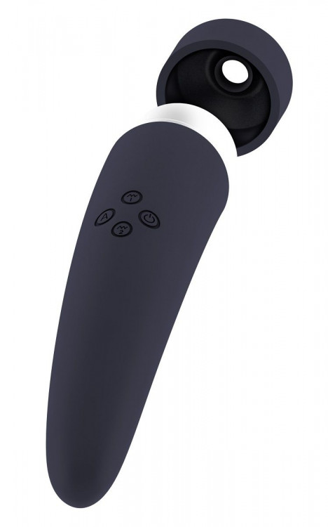 Чёрный вакуумный клиторальный вибромассажер Personal vibrator HIKY