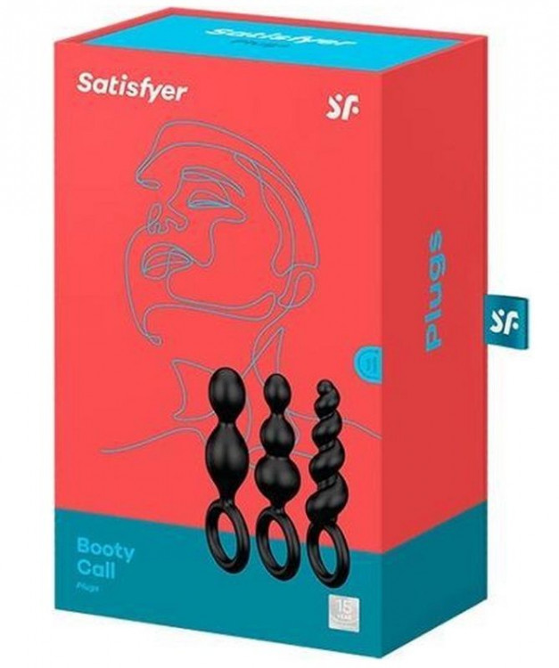 Набор чёрных анальных цепочек Satisfyer Plugs