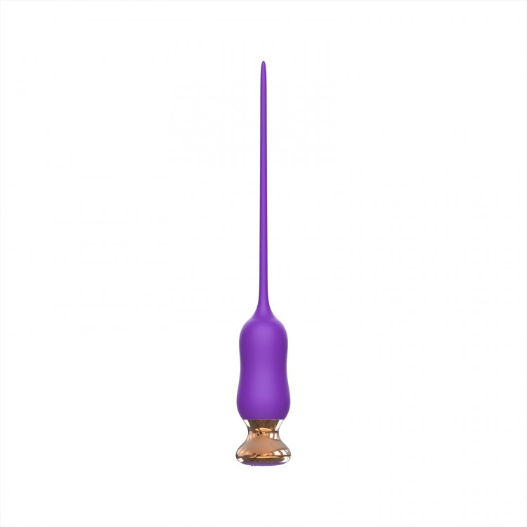 Фиолетовый тонкий стимулятор Nipple Vibrator - 23 см.