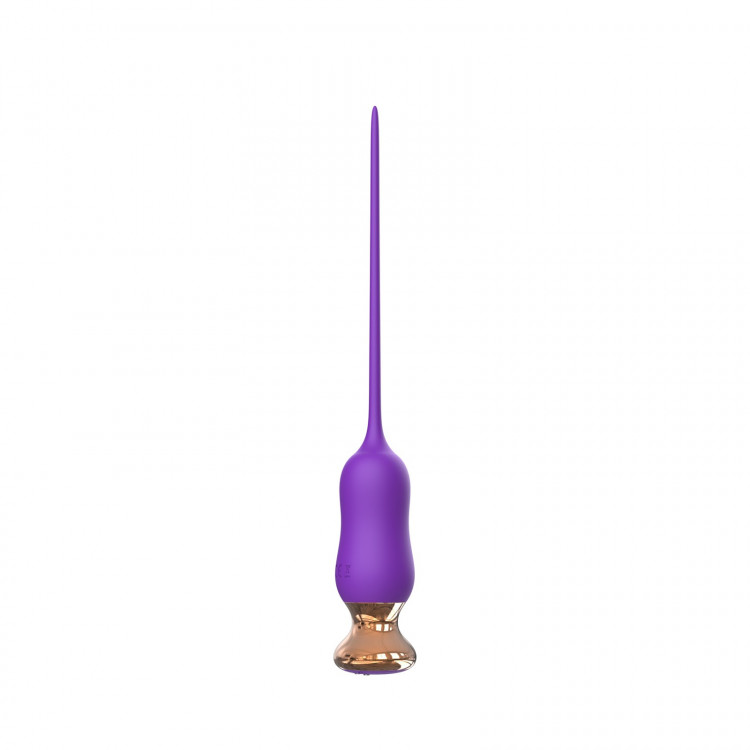 Фиолетовый тонкий стимулятор Nipple Vibrator - 23 см.
