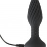 Черная анальная вибровтулка Remote Controlled Butt Plug - 15,1 см.