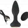 Черная анальная вибровтулка Remote Controlled Butt Plug - 15,1 см.