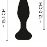 Черная анальная вибровтулка Remote Controlled Butt Plug - 15,1 см.