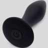 Черная анальная вибропробка Sensation Rechargeable Vibrating Butt Plug - 8,9 см.
