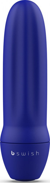 Синяя рельефная вибропуля Bmine Basic Reflex - 7,6 см.