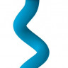Голубая анальная пробка с хвостом-спиралью Oinkz