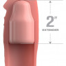 Телесная насадка-удлинитель 2 Inch Silicone X-tension with Strap - 20,3 см. Телесная насадка-удлинитель 2 Inch Silicone X-tension with Strap - 20,3 см.
