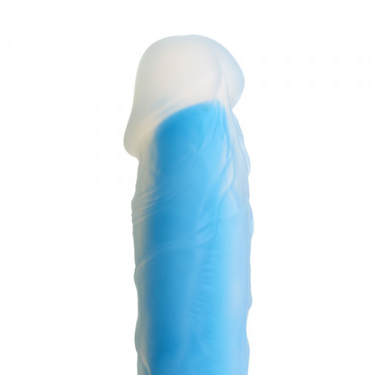 Голубой фаллоимитатор-реалистик So Divine Blue Mamba Dildo - 19 см.