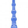 Синяя анальная цепочка с пулькой EROTICON PYRAMID GELS - 21,5 см.