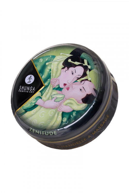 Массажная свеча Exotic Green Tea с ароматом зелёного чая - 30 мл.