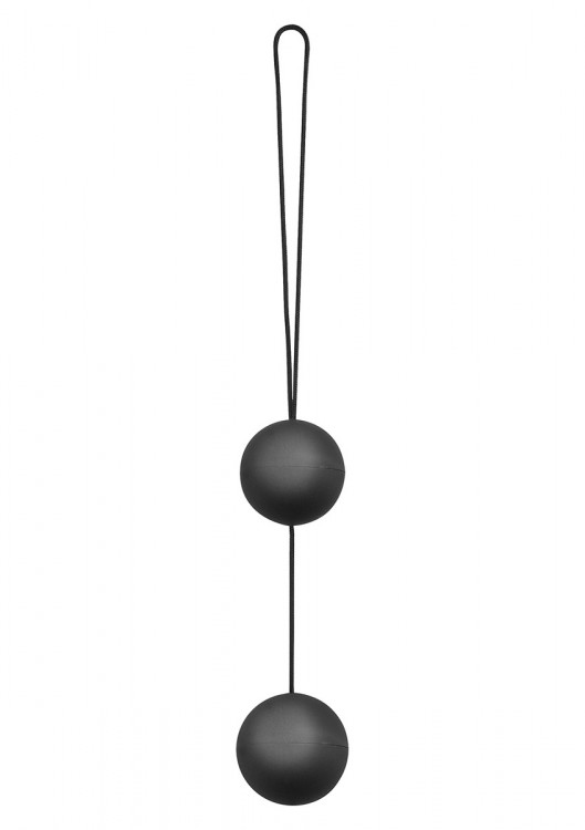 Чёрные анальные шарики Vibro Balls