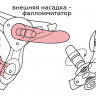 Женский страпон Harness с вагинальной пробочкой - 16,5 см.