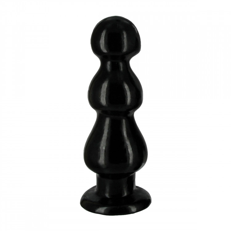 Черная анальная ёлочка Three Bumps for your Rump Butt Plug - 27,9 см.