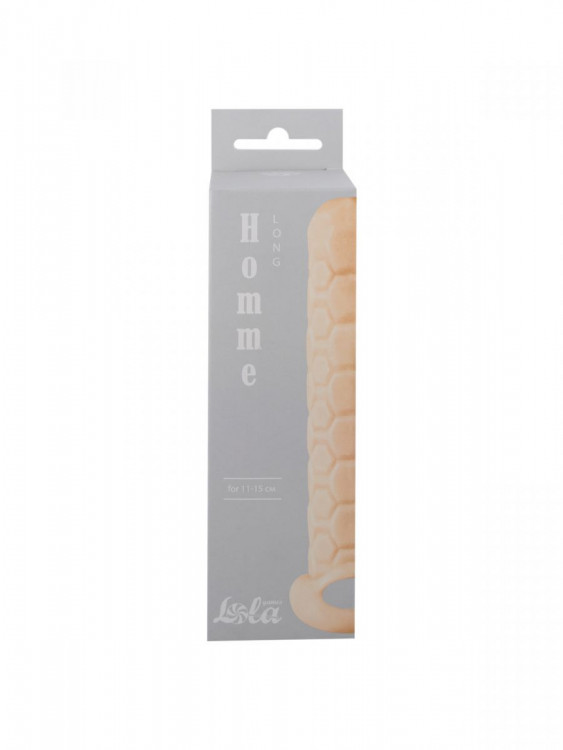 Телесный фаллоудлинитель Homme Long - 15,5 см.