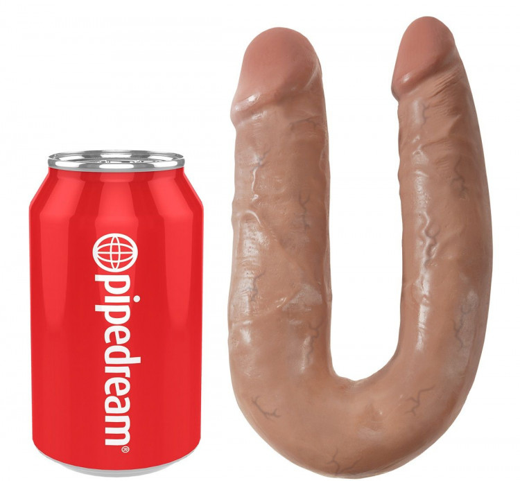 U-образный фаллоимитатор-мулат U-Shaped Medium Double Trouble - 34,6 см.