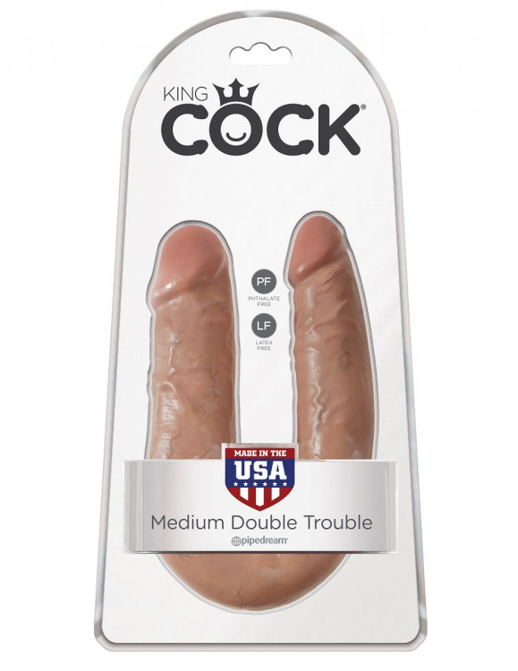 U-образный фаллоимитатор-мулат U-Shaped Medium Double Trouble - 34,6 см.