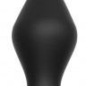 Черная анальная пробка PLUG WITH SUCTION CUP - 12,5 см.