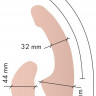Телесный анатомический страпон с вибрацией