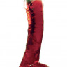 Красный фаллоимитатор на присоске LAZY BUTTCOCK  - 17 см.