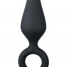 Черная малая анальная пробка Pointy Plug - 8,5 см.