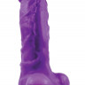Фиолетовый фаллоимитатор Pleasures Thick 5 Dildo - 18,3 см.