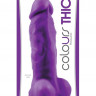 Фиолетовый фаллоимитатор Pleasures Thick 5 Dildo - 18,3 см.