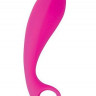 Розовый женский стимулятор с колечком-ограничителем - 13 см.