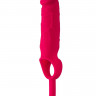 Розовая насадка на пенис с анальной втулкой-шаром 