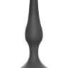 Темно-серая анальная пробка Slim Anal Plug Large - 12,5 см.